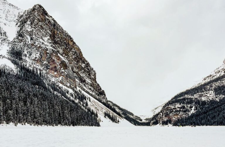 Ice Skating at Lake Louise in winters