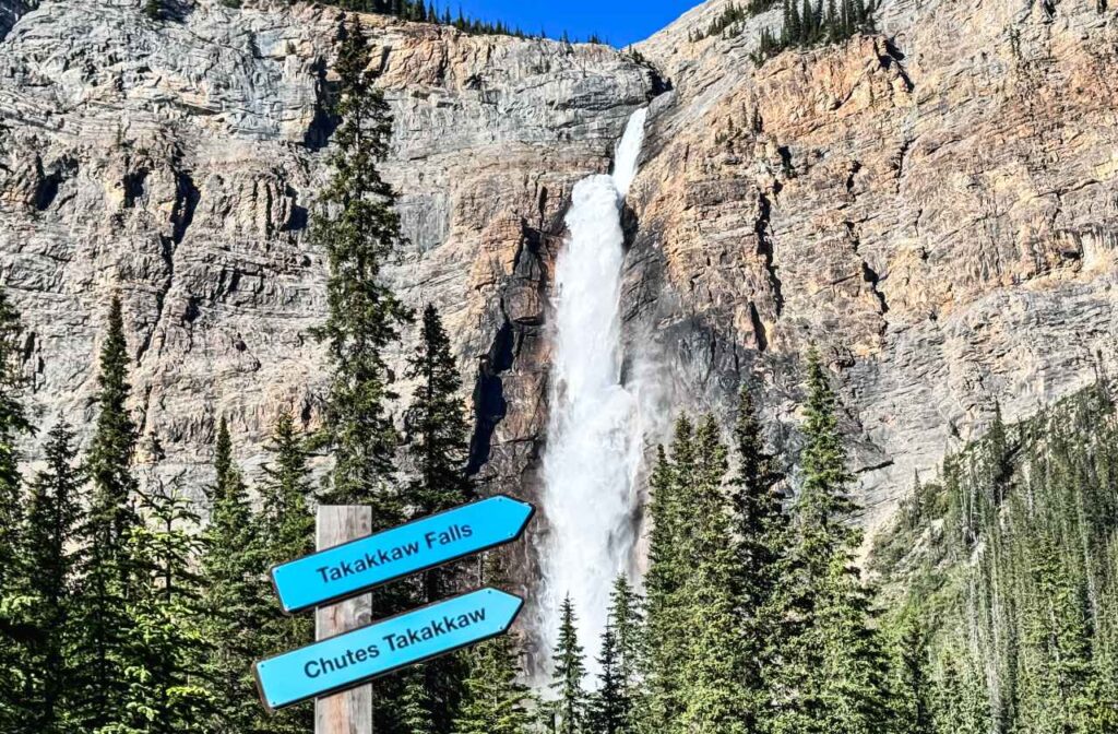 Takakkaw Falls Sign