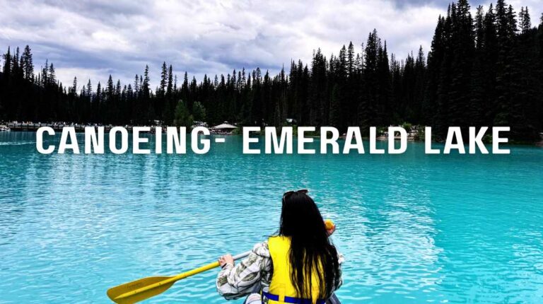 Canoeing in Emerald lake